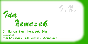 ida nemcsek business card